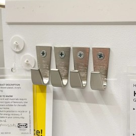 Ikea BLECKA Hook, nickel plated, 1⅞" BRAND NEW (SET OF 4)