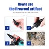 Lehelife 6pcs Firewood Log Splitter Drill Bit Removable Cones Wood