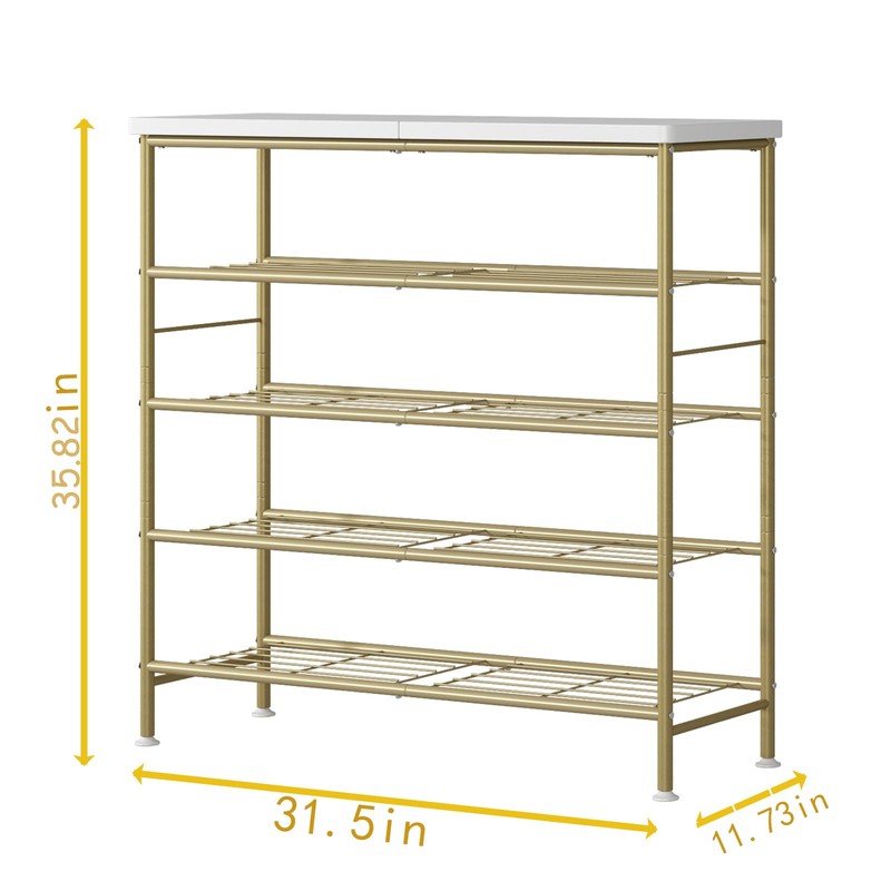 SUOERNUO Shoe Rack Organizer 5 Tier for Closet Entryway Free