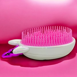 MIJOMA Unicorn Hair Brush for Detangling & Untangling for All Hair Types, Scalp Massage, Hair Brush To-Go, 11.5 x 6.5 cm, Shiny Unicorn Design, Wet & Dry Hair (White)