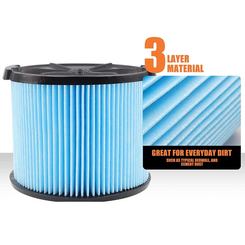 Replacement Filter for Ridgid VF3500 3-Layer Wet/Dry 3-4.5 Gallon Portable