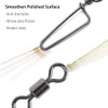 Dr.Fish 30 Pack Barrel Swivels with Snaps, Rolling Fishing Snap