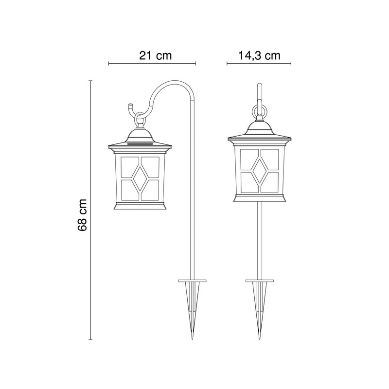Path Light Solar AL Colour: White Garden 68 cm