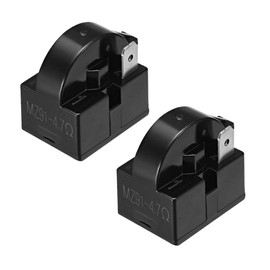 uxcell 2 Pcs 4.7 Ohm 1 Pin Refrigerator Start Relay for Compressor Black
