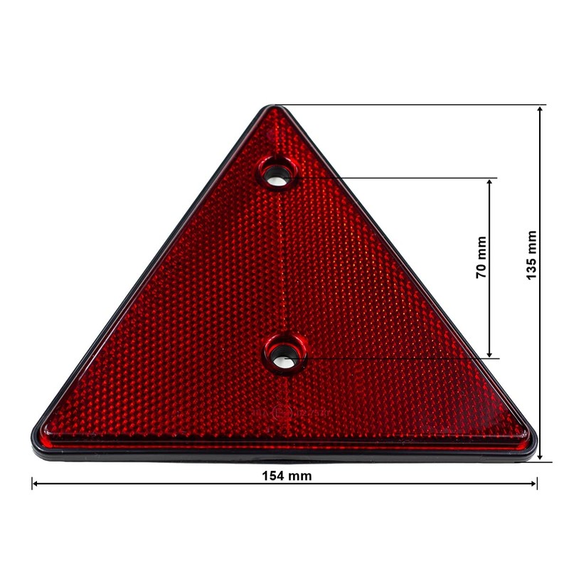 Set of 2 triangular reflectors for screwing, E-certified