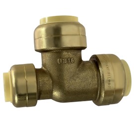 XFITTING Push Fit 3/4 Inch x 1/2 Inch x 3/4 Inch Push Fit Reducing Tee, 5 Pieces