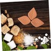 SHOWERORO Leaf Shape Brown Sugar Softener 6pcs Terracotta Sugar Keeper