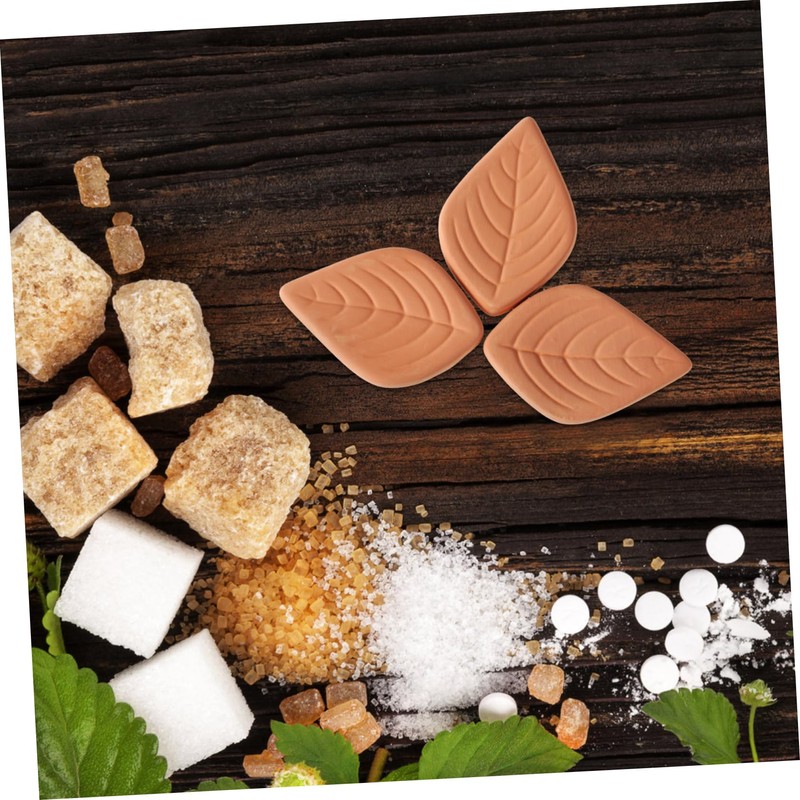 SHOWERORO Leaf Shape Brown Sugar Softener 6pcs Terracotta Sugar Keeper