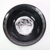 Chinese Single Item, Black Glazed Silver Dragon Crest 6.8 Shallow