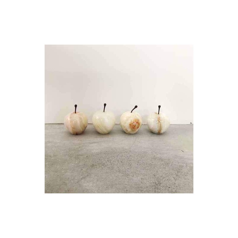 Marble Apple Small Marble Apple Small White Interior Marble Paperweight