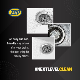 Zep Zep Drain Bioclean & Odour Control - 1l, Drain Unblocker For Preventive Maintenance to keep a drain unblocked, Perfect Drain Cleaner For Bad Smells, Sink Cleaner For Smelling Sinks, Zep Commercial
