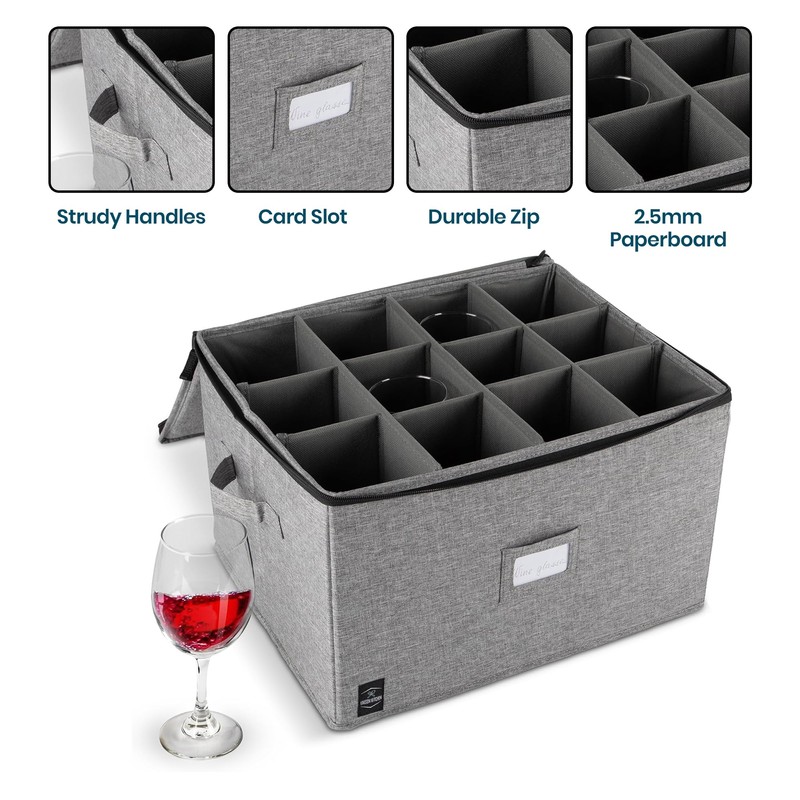 Unison Kitchen Stemware Storage Container - Fine China Storage Container