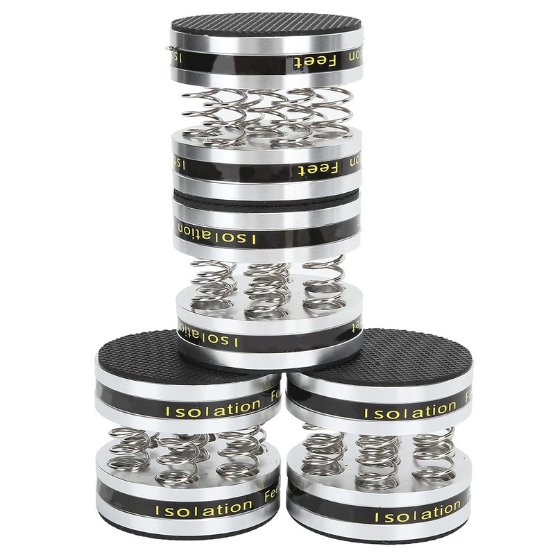 4PCS Aluminum Spring Speakers Spikes Isolation Stand Feet Pad Shockproof