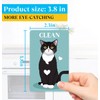 JCHCAMRY Funny Dishwasher Magnet Clean Dirty Sign,Cute Cartoon Cat Universal