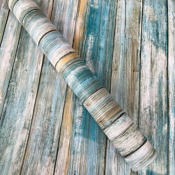 Blue Wood Shiplap Drawer Shelf Liner Contact Paper Peel and