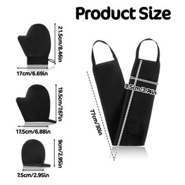 TIESOME 4 Pcs Self Tanning Mitt Applicator Kit, 4 in 1 Reusable Tanning Glove Accessories for Face Body Back Streak Free Tan Mitt (black)