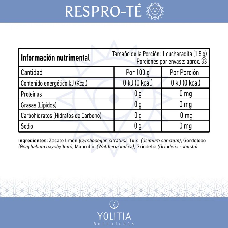Respro-té | Yolitia Botanicals, Infusión Herbal, 50g