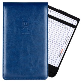 Handy Picks Leather Golf Scorecard Holder | Yardage Book Cover | Scorecard n Pencil Included | Navy