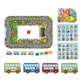 Milageto Animal Bus Station Puzzle Educational Indoor Games Addition & Subtraction Game Children’S Elementary Math for 3-8 Years Old