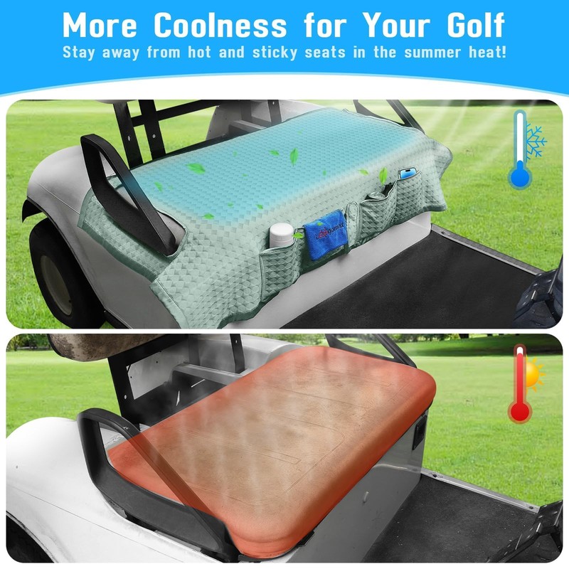 Golf Cart Cooling Ice Silk Seat Cover Blanket for EZGO