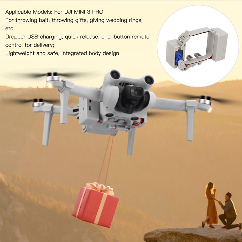 RC Drone Delivery Air Drop System Gift Bait Throwing Dispenser