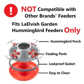 LaElvish Garden Hummingbird Feeder Base Replacement Bottom, Fits LaElvish Garden Hummingbird Feeders Only, Including Metal Replacement Base