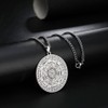 VASSAGO Stainless Steel Seal of The 7 Archangels Pendant Necklace