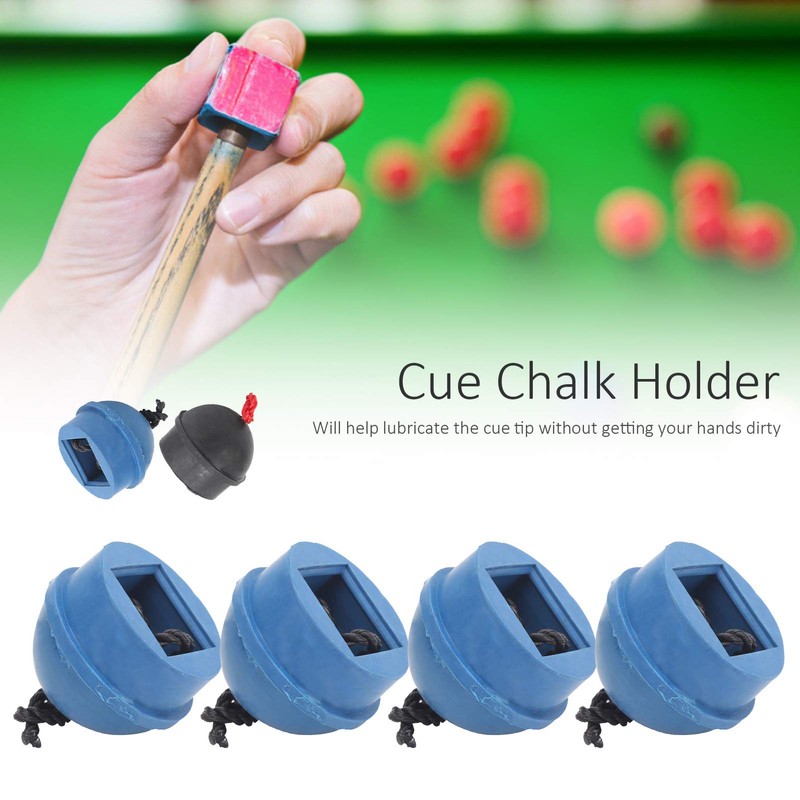 4Pcs Pool Chalk Holder, Cue Chalk Holder Pocket Rubber Billiard