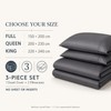 White Bamboo Lyocell Duvet Cover Set, 3-Piece Queen 78.74 x