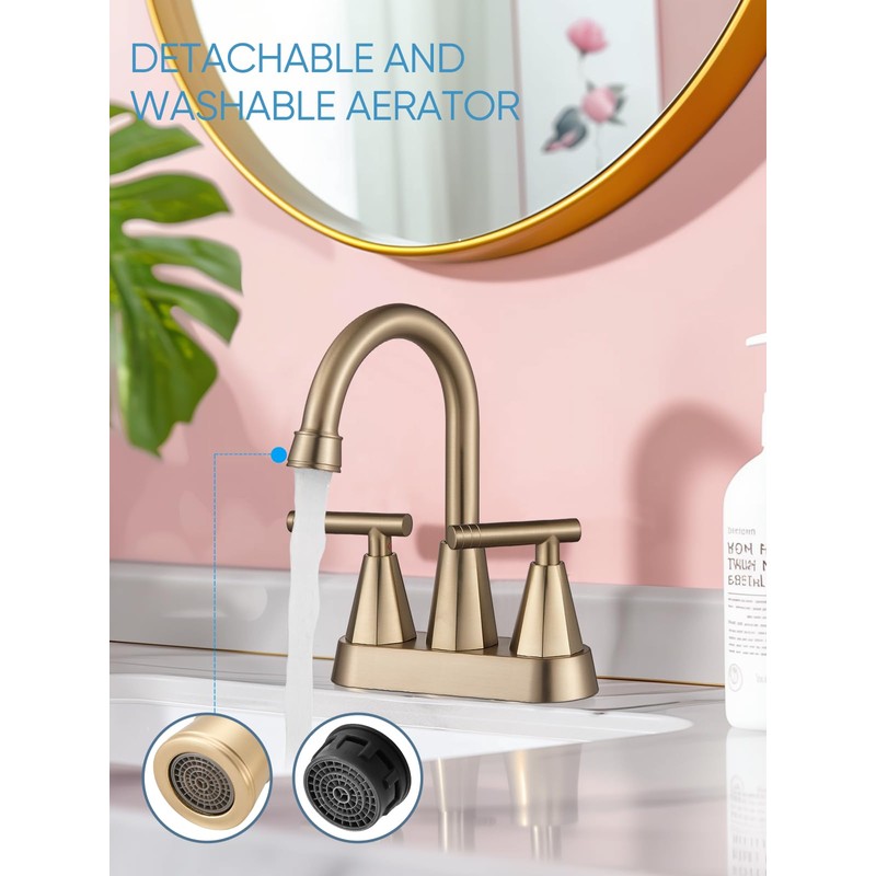 Cobbe Bathroom Faucets for Sink 3 Hole, 4 Inch with