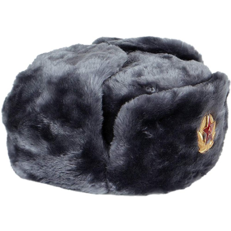 Gorro ruso Shapka Ushanka original (Gris, CH 58)