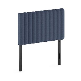 Furinno Roanne Upholstered Tufted Headboard, Twin, Denim