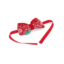 Beeztees K&BZ Dog Toy Plush Toy Bow Tie Christmas Plush Toy, Red, One Size
