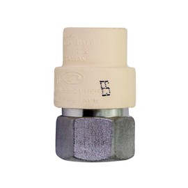 Supply Giant TTDQG034 Female x PVC Adapter Transition Pipe Fitting Durable Over Molded One-Piece Design 1/2 in. Lead Free Stainless Steel