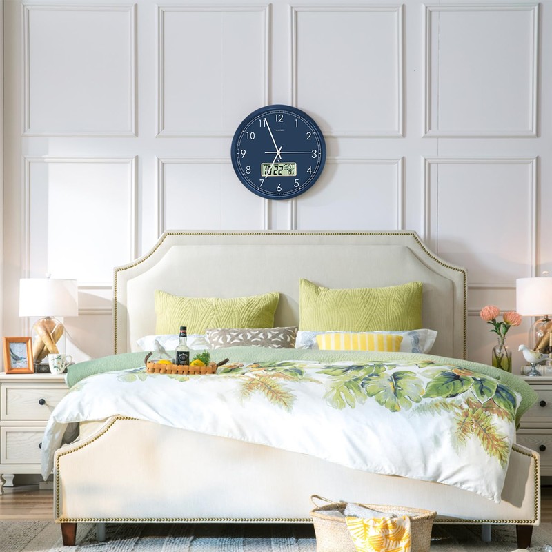 TIMESS Atomic Analog Wall Clock, WWVB Self-Setting Battery Operated 14"