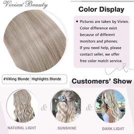 Vivien Tape-In Real Hair Extensions 14 inches / 35 cm Blonde Remy Tape-On Extensions Real Hair Dirty Blonde Highlight Platinum Blonde Extensions Real Hair Tape-In Blonde 50 g / 20 Pieces #19/60