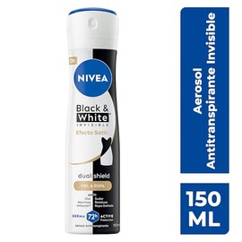 NIVEA Desodorante Antimanchas para Mujer, Invisible Efecto Satín (150 ml), Fórmula anti manchas, anti olor, anti sudor, anti irritación y anti residuo