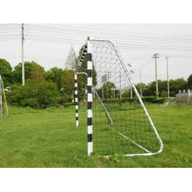 Vallerta® Signature Series Steel Frame Soccer Goal with Checkered Goal Frame Posts for Youth Practice and Training. (10 X 5 Ft)