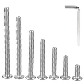 FCZDQ M8-1.25 x 55mm Countersunk Bolts Flat Head Hex Socket Cap Screws with Allen Drive Spanner Kit, 304 Stainless Steel 18-8, Full Threaded, 10PCS