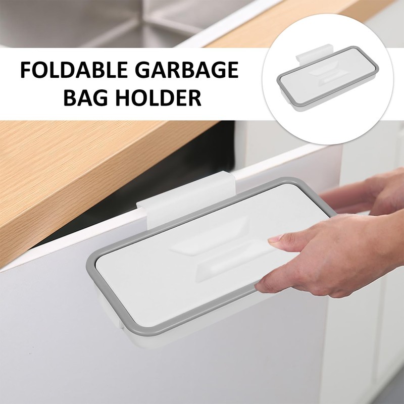 USHXVG 1 Piece of White Garbage Rack with Lid and
