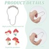 FREEBLOSS 12Pcs Shower Curtain Hooks Rings with Mushrooom Pendant Rust