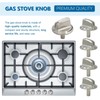 5-Pack A03546301/02/03 5304525746 5304504839 Gas Cooktop Knobs for Frigidaire Stove,