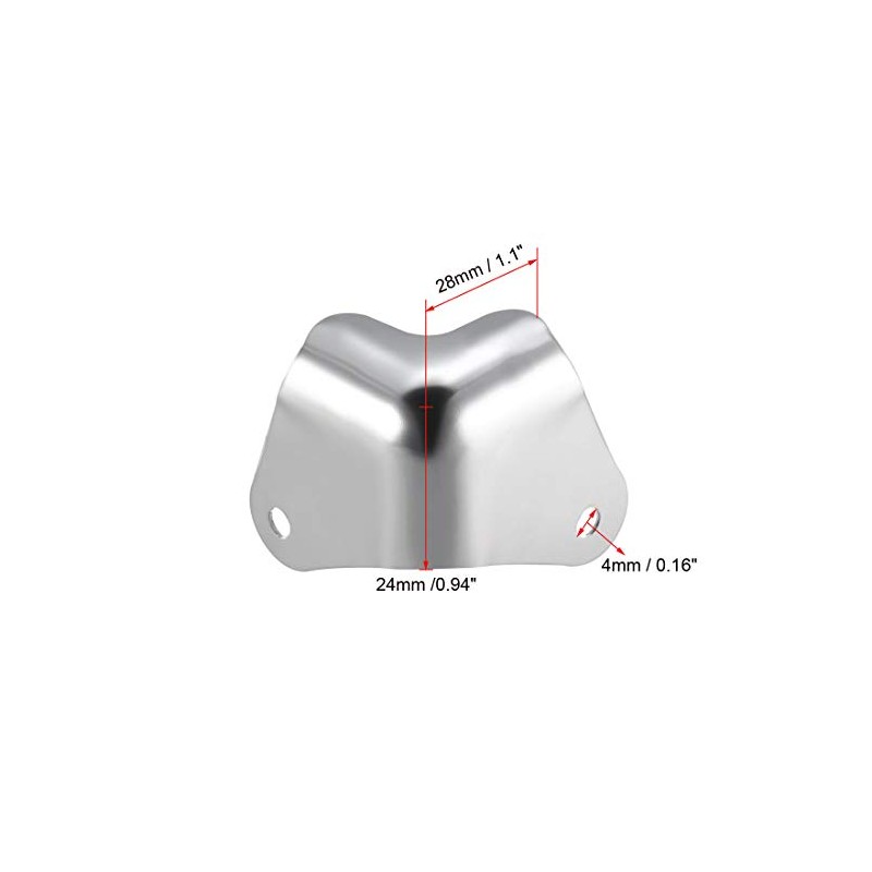 sourcing map Pack of 4 Metal Box Edge Protection Edge