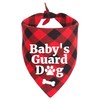 YHTWIN Funny Cute Red Plaid Cotton Triangle Pet Dog Bandanas,
