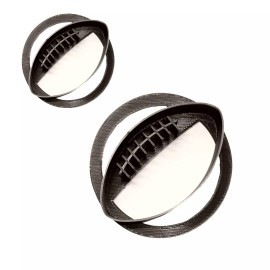 AJT FOOTBALL SET OF 2 SIZES CONCHA COOKIE CUTTERS MEXICAN SWEET BREAD STAMPS PR1769