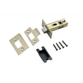 Designer Levers - Bolt Through Tubular Latch 75mm Case - 57mm Backset - Antique Brass