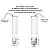 Creative Hobbies White Plastic Medium Base Chandelier Socket Candle Covers,