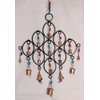Small Teardrop Recycled Wind Chime with Glass Beads and Bells