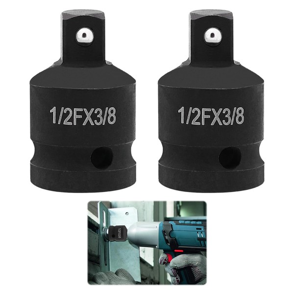3/8 to 1/2 Socket Adapter,2PCS 1/2 to 3/8 Impact Socket
