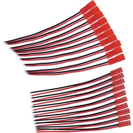 EBOOT 20 AWG JST Plug Connector 2 Pin Male Female Plug Connector Cable Wire for LED Lamp Strip RC Toys Battery, 10 Pairs